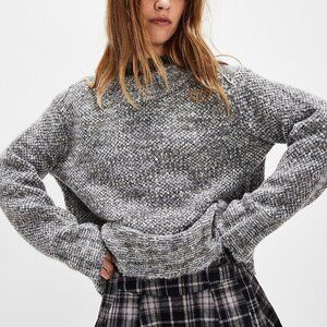 Free People Cotton Candy Pullover in Shades Of Grey Combo | New size M